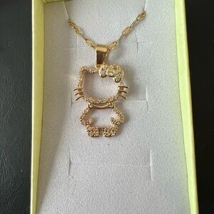 Hello Kitty Gold Pendant Necklace